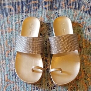 Reaction Kenneth Slim Track 2 Cole Silver Embellished Bling Sandals